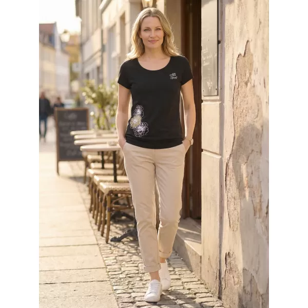  Dámske tričko ALTISPORT ALW106120 ČIERNOZLATÁ 