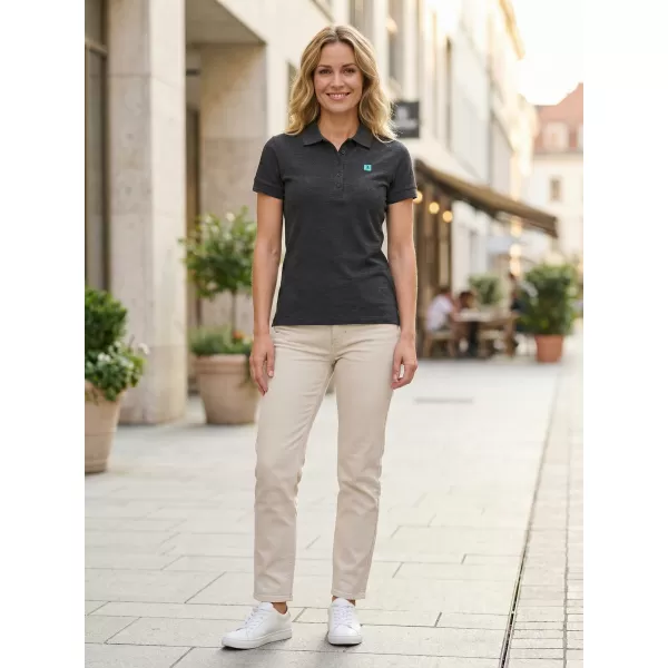  Dámske tričko s golierom ALTISPORT CARRYOVER ALW065210 ANTRACITOVÝ MELÍR 