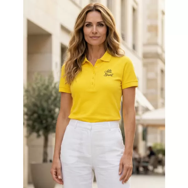  Dámske tričko s golierikom ALTISPORT ALW056210 ŽLTÁ 