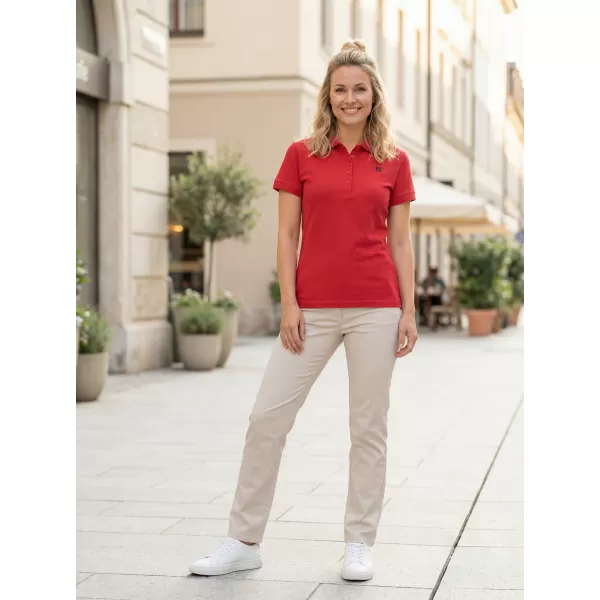  Dámske tričko s golierom ALTISPORT CARRYOVER ALW065210 ČERVENÁ 