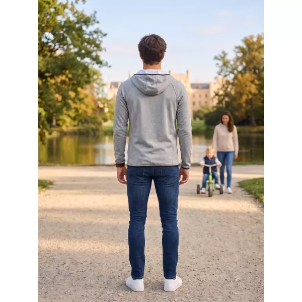  Pánska premium mikina ALTISPORT ALM006417 tmavosivý melír 