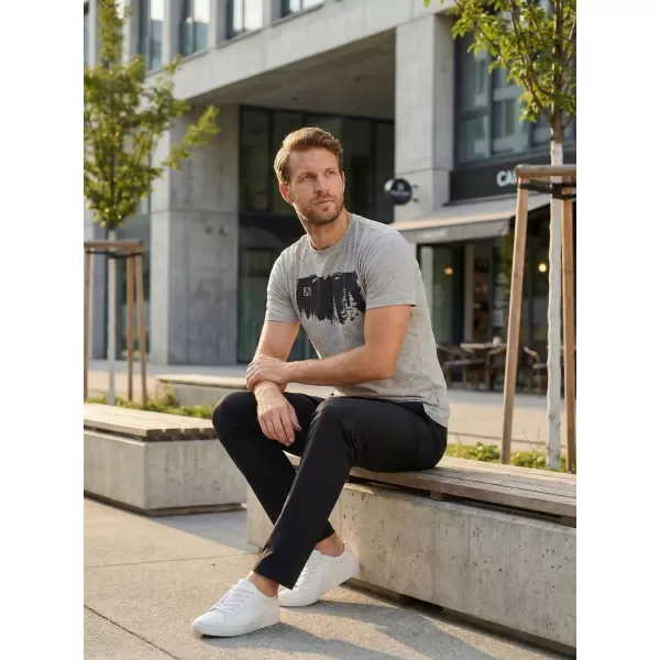  Pánske tričko ALTISPORT CARRYOVER ALM111129 TMAVOSIVÝ MELÍR 