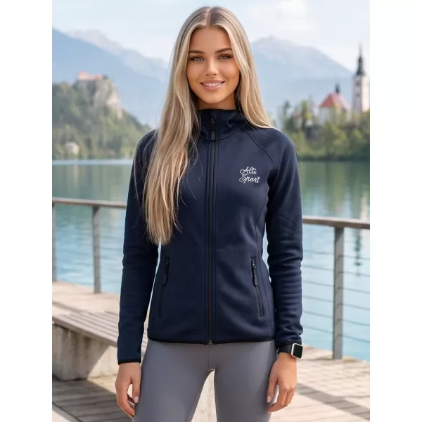  Dámska prémiová mikina ALTISPORT ALW056418 NÁMORNÍCKA MODRÁ 
