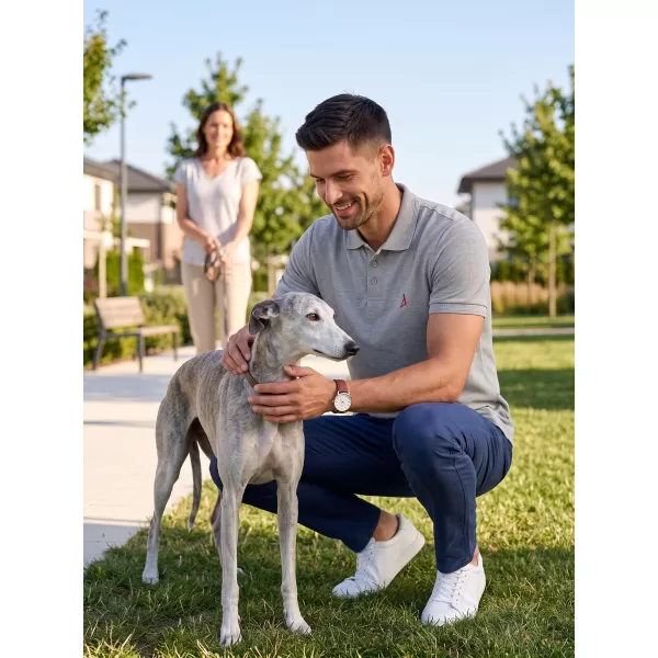 Prémiové pánske tričko s golierom ALTISPORT ALM002203 TMAVOSIVÝ MELÍR 
