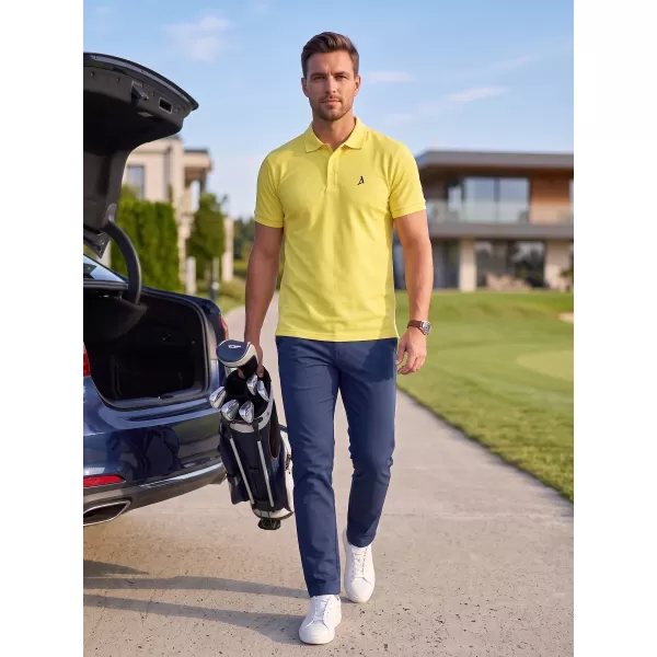  Prémiové pánske tričko s golierom ALTISPORT ALM002203 CITRÓN 