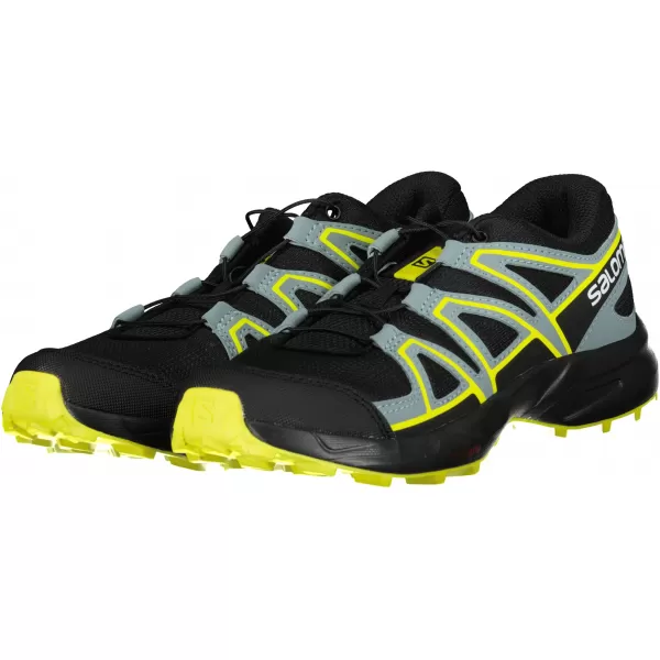  Detská bežecká obuv SALOMON SPEEDCROSS J L41447100 ČIERNA/ČIERNA/ZELENÁ 