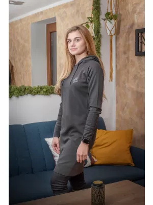 Dámske šaty ALTISPORT MIBEL LSKU366 TMAVO ŠEDÁ