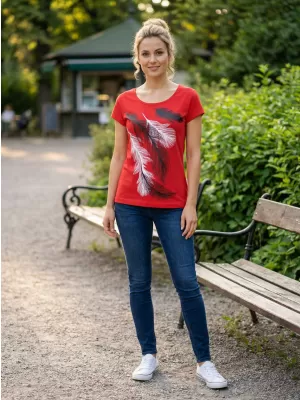 Dámske tričko ALTISPORT CARRYOVER ALW112122 ČERVENÁ
