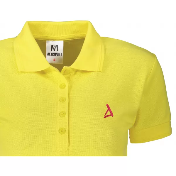 Dámske premium tričko s golierikom ALTISPORT ALW002210 CITRÓNOVÁ 