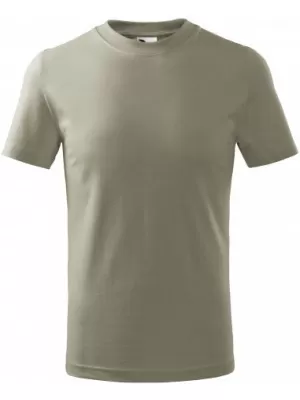 Detské tričko MALFINI BASIC 138 SVETLÁ KHAKI