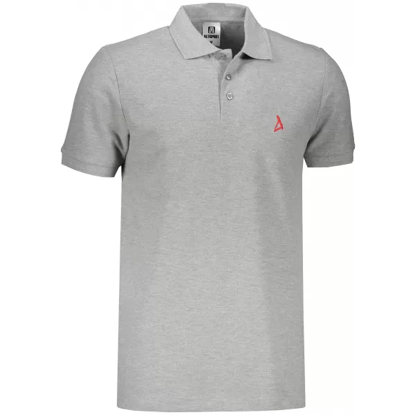  Prémiové pánske tričko s golierom ALTISPORT ALM002203 TMAVOSIVÝ MELÍR 