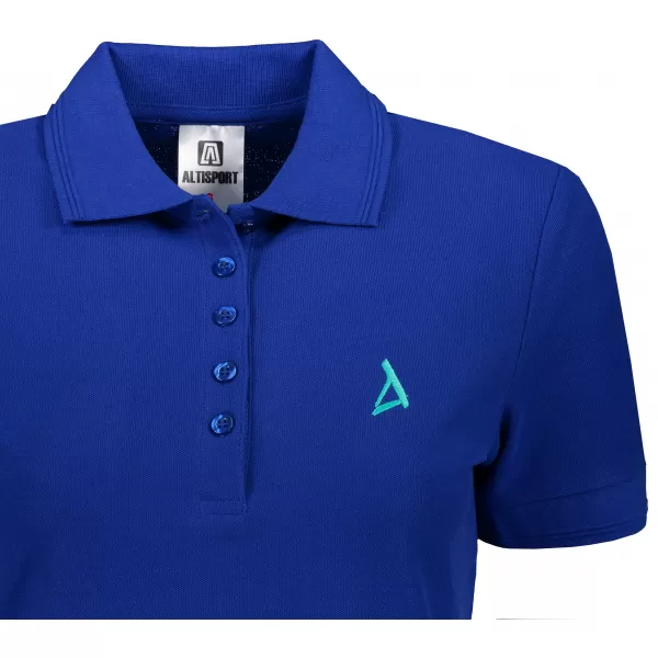  Dámske premium tričko s golierikom ALTISPORT ALW002210 KRÁĽOVSKÁ MODRÁ 