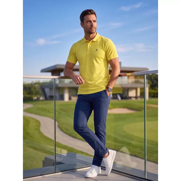  Prémiové pánske tričko s golierom ALTISPORT ALM002203 CITRÓN 