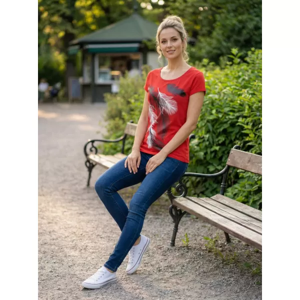  Dámske tričko ALTISPORT CARRYOVER ALW112122 ČERVENÁ 