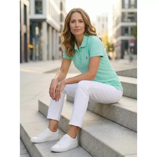  Dámske premium tričko s golierikom ALTISPORT ALW002210 MÄTOVÁ 