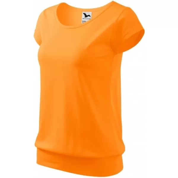  Dámske tričko MALFINI CITY 120 TANGERINE ORANGE 