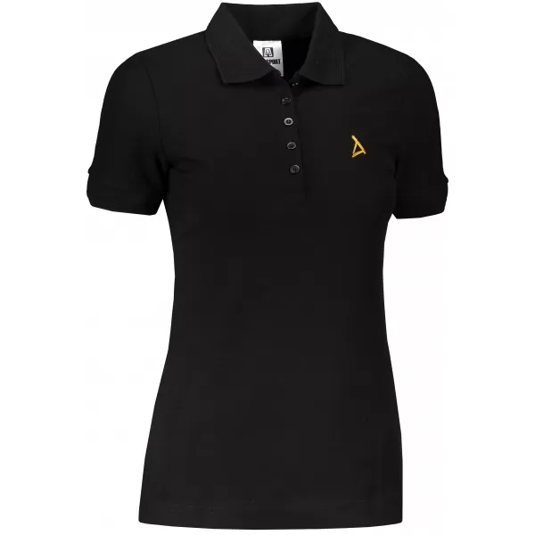  Dámske premium tričko s golierikom ALTISPORT ALW002210 ČIERNOZLATÁ 
