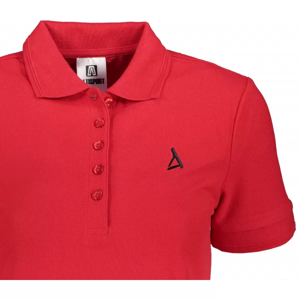  Dámske premium tričko s golierikom ALTISPORT ALW002210 ČERVENÁ 