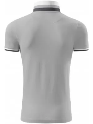 Pánske tričko s golierom MALFINI PREMIUM COLLAR UP 256 SILVER GRAY