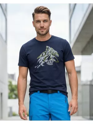 Pánské triko ALTISPORT CARRYOVER ALM115129 NÁMOŘNÍ MODRÁ