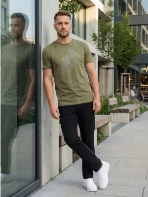 Pánské triko ALTISPORT CARRYOVER ALM115129 KHAKI