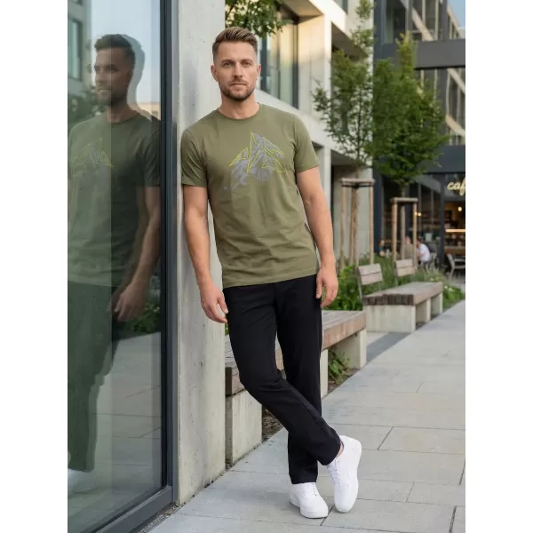  Pánské triko ALTISPORT CARRYOVER ALM115129 KHAKI 