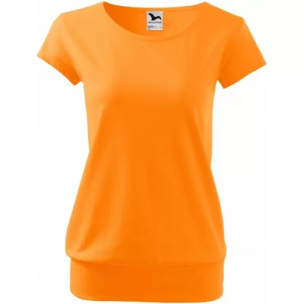  Dámske tričko MALFINI CITY 120 TANGERINE ORANGE 