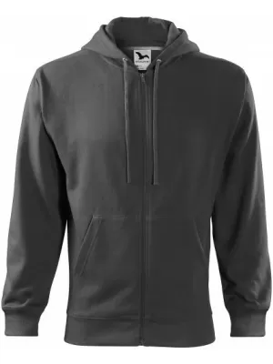Pánska mikina MALFINI TRENDY ZIPPER 410 OCEĽOVO ŠEDÁ