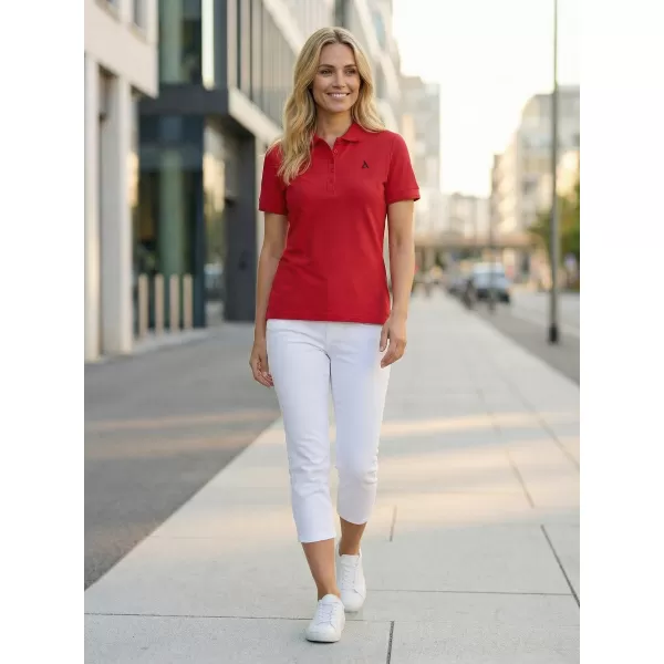  Dámske premium tričko s golierikom ALTISPORT ALW002210 ČERVENÁ 