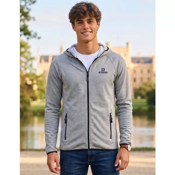  Pánska premium mikina ALTISPORT ALM006417 tmavosivý melír 