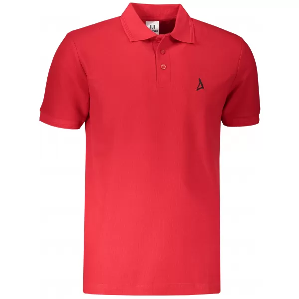  Prémiové pánske tričko s golierom ALTISPORT ALM002203 ČERVENÁ 