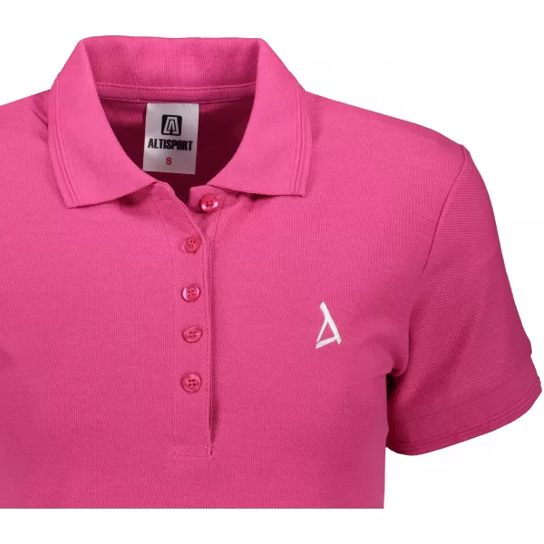  Dámske premium tričko s golierikom ALTISPORT ALW002210 PURPUROVÁ 