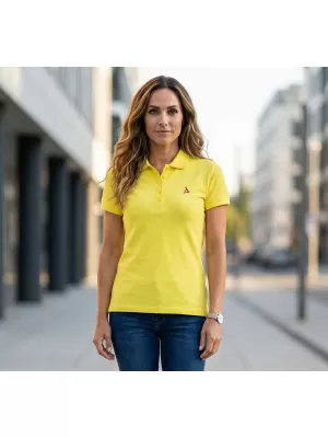 Dámske premium tričko s golierikom ALTISPORT ALW002210 CITRÓNOVÁ