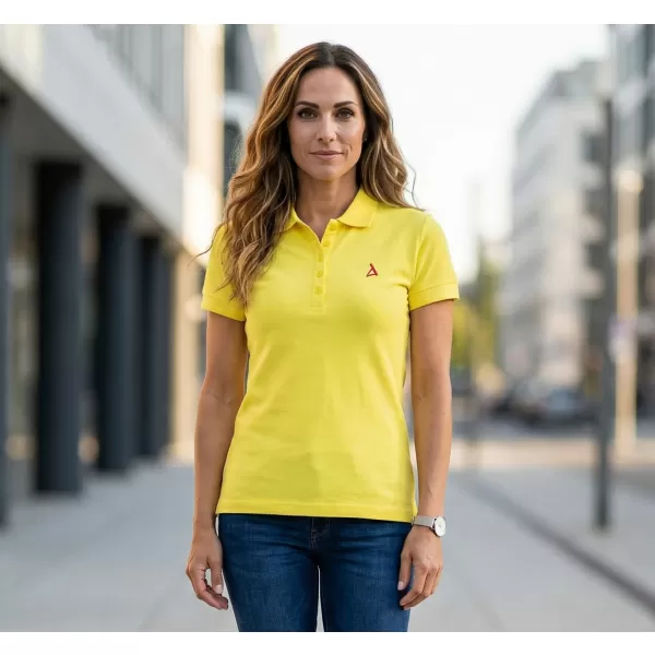  Dámske premium tričko s golierikom ALTISPORT ALW002210 CITRÓNOVÁ 