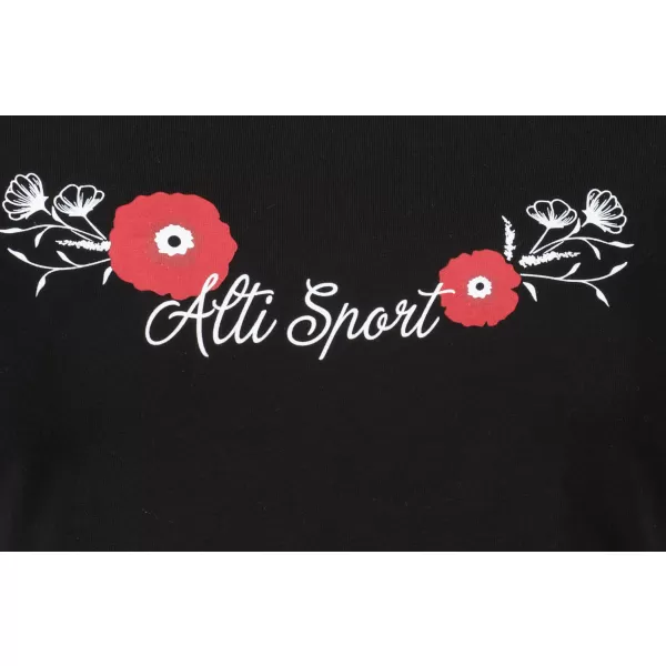  Dámske tričko ALTISPORT ALW116122 ČIERNOČERVENÁ 