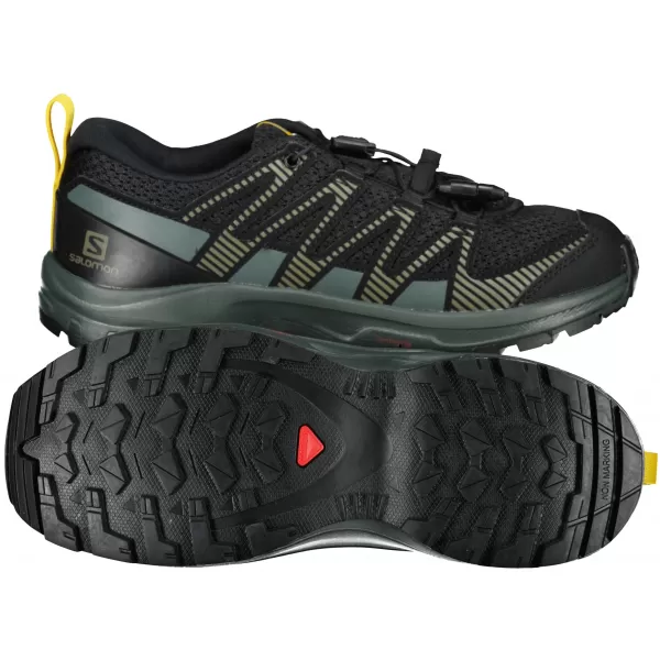  Detská obuv SALOMON XA PRO V8 J L41436100 ČIERNA/ŠEDÁ/ŽLTÁ 