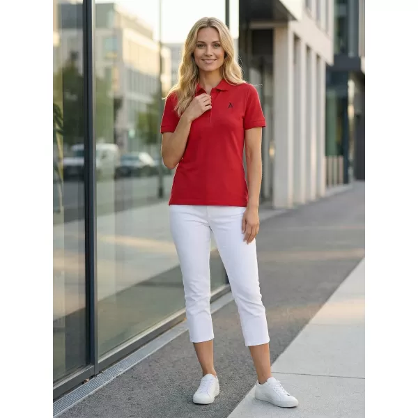  Dámske premium tričko s golierikom ALTISPORT ALW002210 ČERVENÁ 