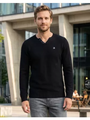 Pánsky sveter ALTISPORT SWEK MPLU108 ČIERNA