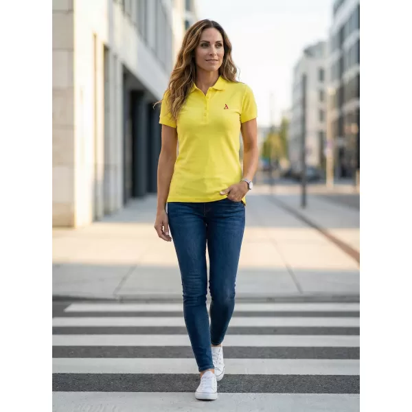  Dámske premium tričko s golierikom ALTISPORT ALW002210 CITRÓNOVÁ 