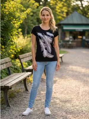 Dámske tričko ALTISPORT CARRYOVER ALW112122 ČIERNA A STRIEBORNÁ
