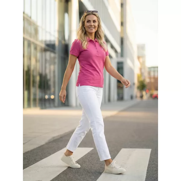  Dámske premium tričko s golierikom ALTISPORT ALW002210 PURPUROVÁ 