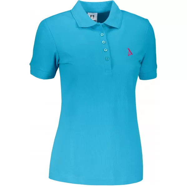  Dámske premium tričko s golierikom ALTISPORT ALW002210 TYRKYSOVÁ 