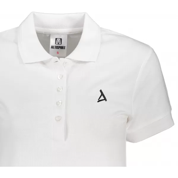  Dámske premium tričko s golierikom ALTISPORT ALW002210 BIELA 