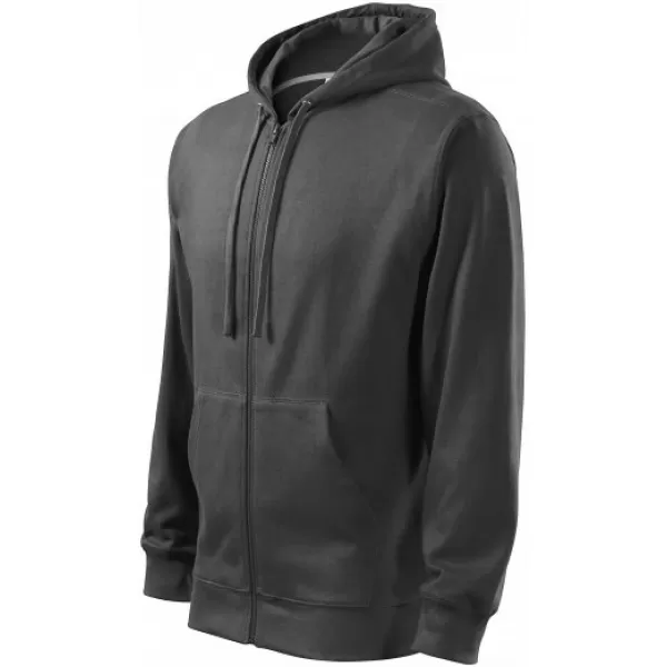  Pánska mikina MALFINI TRENDY ZIPPER 410 OCEĽOVO ŠEDÁ 