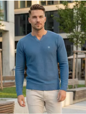 Pánsky sveter ALTISPORT SWEK MPLU108 MODRÁ