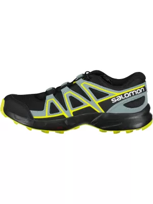 Detská bežecká obuv SALOMON SPEEDCROSS J L41447100 ČIERNA/ČIERNA/ZELENÁ