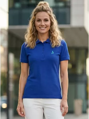 Dámske premium tričko s golierikom ALTISPORT ALW002210 KRÁĽOVSKÁ MODRÁ