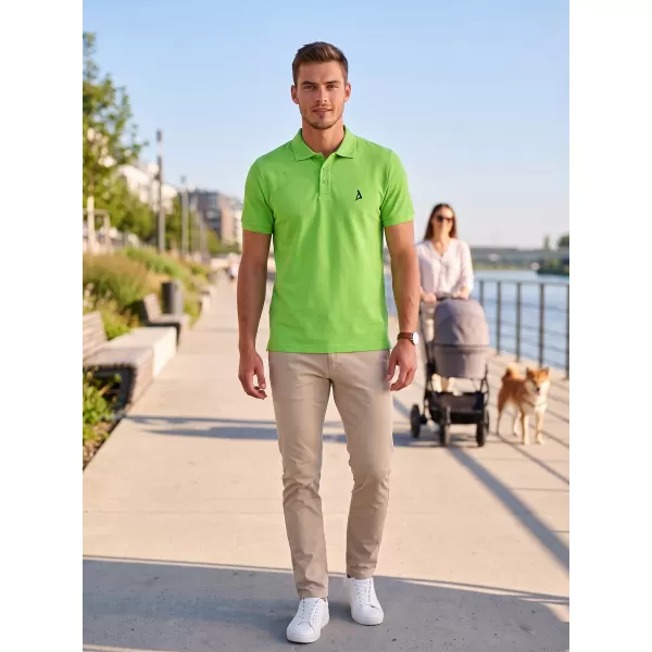  Prémiové pánske tričko s golierom ALTISPORT ALM002203 JABLKOVO ZELENÉ 