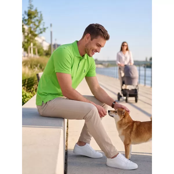  Prémiové pánske tričko s golierom ALTISPORT ALM002203 JABLKOVO ZELENÉ 