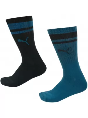 Ponožky PUMA CREW HERITAGE STRIPE 2P 907944-05 čierna